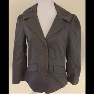 Ann Taylor loft gray fitted cotton blazer 6